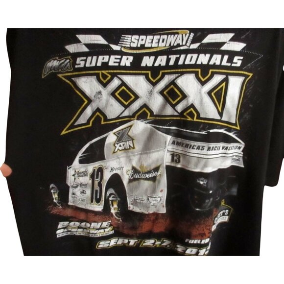 XXL IMCA Speedway Super Nationals T-Shirt Black Graphic Racing Tee Unisex 2013 - Picture 1 of 5